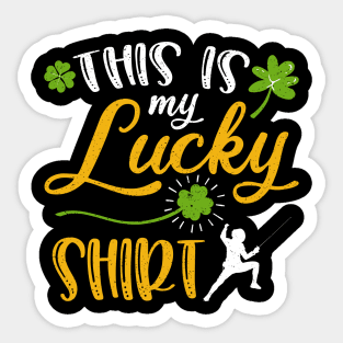 Fencing This is My Lucky Shirt St Patrick's Day Sticker